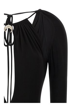 Body in viscosa stretch nero MARINE SERRE | WTO459ACJER0082BK99